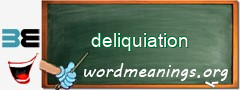 WordMeaning blackboard for deliquiation